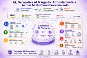 AI in multi-cloud environments infographic
